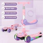 202 Pink Little Tiger Design Kids Scooter