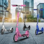 Factory Wholesale Foldable Portable Iron Steel Kick Scooter Straight 2 Big Wheels Outdoor Scooter for Kids Adults