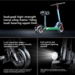 Xiluo Electric Scooter Adults Folding Lithium Battery 10-Inch Aluminum Alloy Two-Wheel Commuter 35km Range 18km/h Speed 200kg