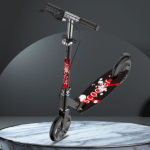 Outdoor Child Kick Scooter Portable Folding Iron Frame Double Handbrake Polyurethane Wheel