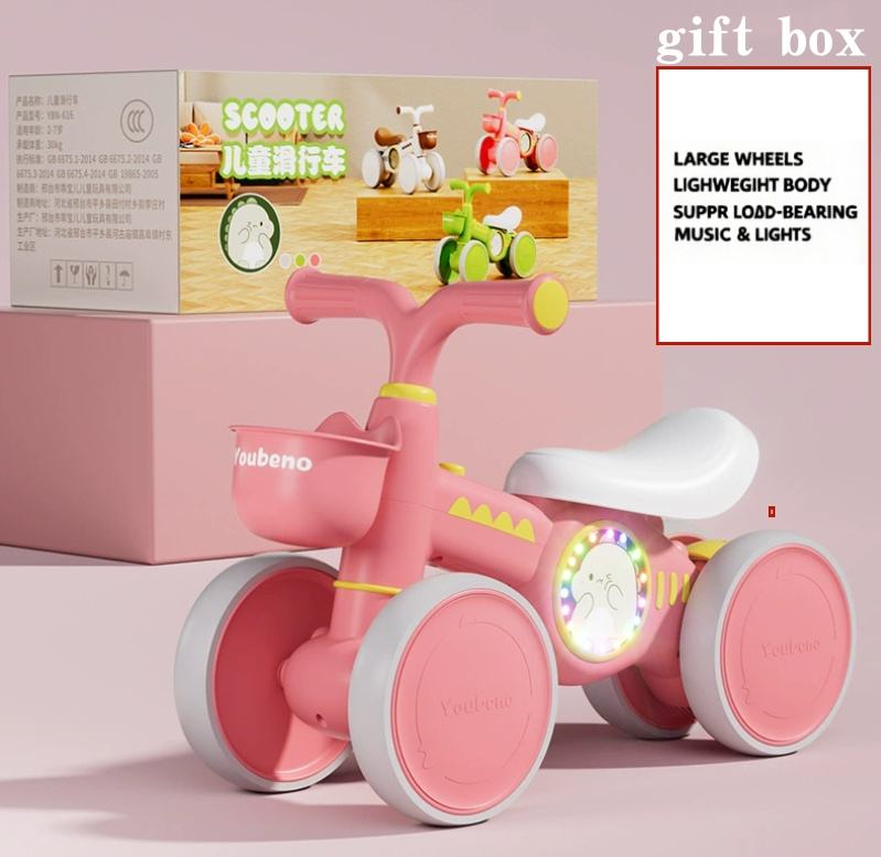 Toddler Entertainment Toy 4-Wheel Balance Scooter Baby Walker