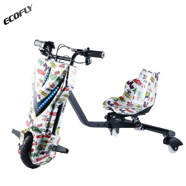 Graffiti Style 36V180W Children’s Electric Three-Wheel Scooter 6.5-Inch Safety Drift with 360 Degree Rotating Wheels