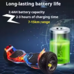 8.5inch ECOFLY Aluminum Alloy Self Balancing 3D LED Light Electric Hover Board for Kids