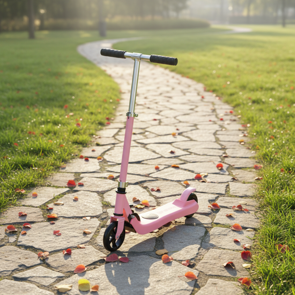 Kids Electric Scooter Two-Wheel Foldable Portable 125W 22V 2AH-2.5AH Lithium Battery Child Toy Outdoor for 4-12 Years Old