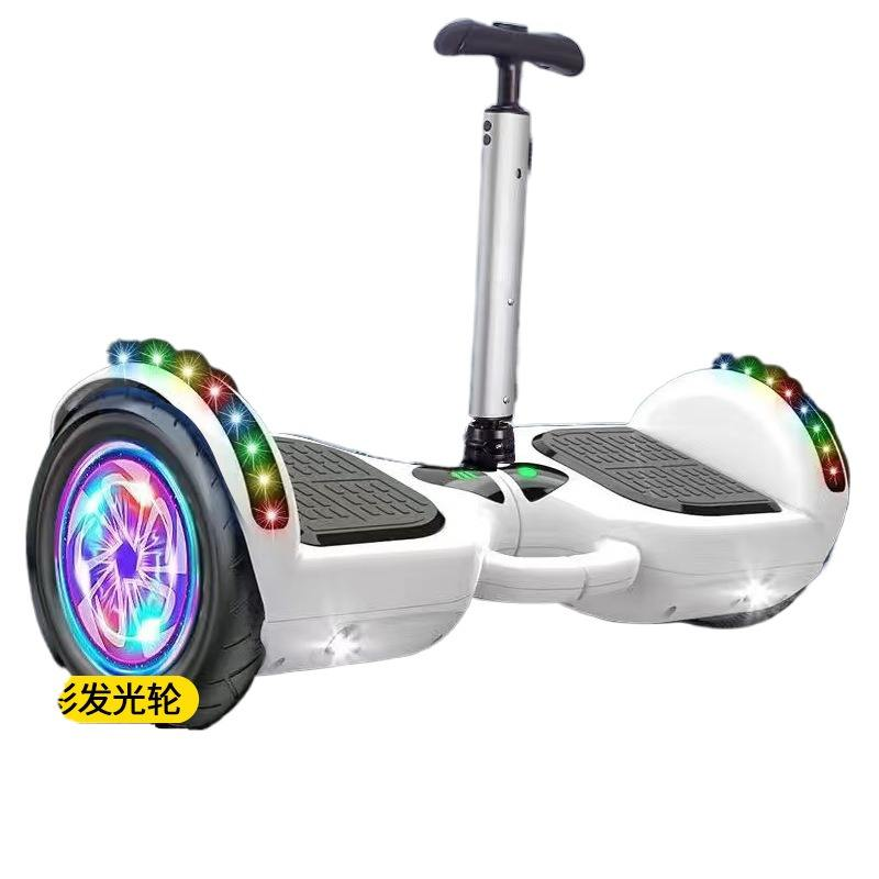 Kids Hoverboard With Handle Bar RGB LED Light‑Up