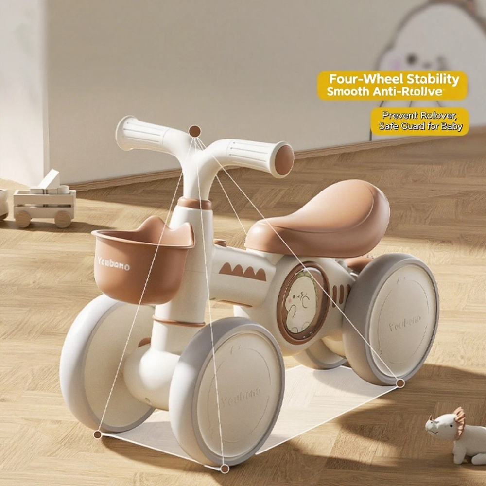 2026 New Style Four-Wheel Free Walker Balance Bike for 1-3 Year Old Babies Initial Riding Sports & Entertainment Product