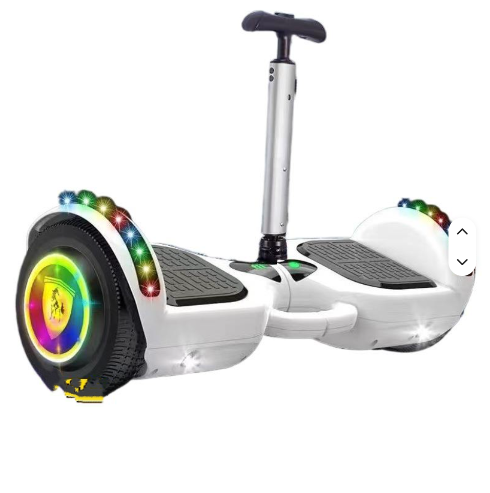 White New Double Wheel Balance Scooter ABS Material 100kg Load for Kids & Adults