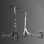 Outdoor Child Kick Scooter Portable Folding Iron Frame Double Handbrake Polyurethane Wheel