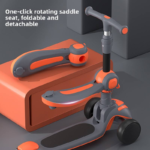 Wholesale Kids Three-in-One Tricycle, One-Click Folding Sit & Slide 2-12 Years Old