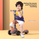 Wholesale Kids Three-in-One Tricycle, One-Click Folding Sit & Slide 2-12 Years Old
