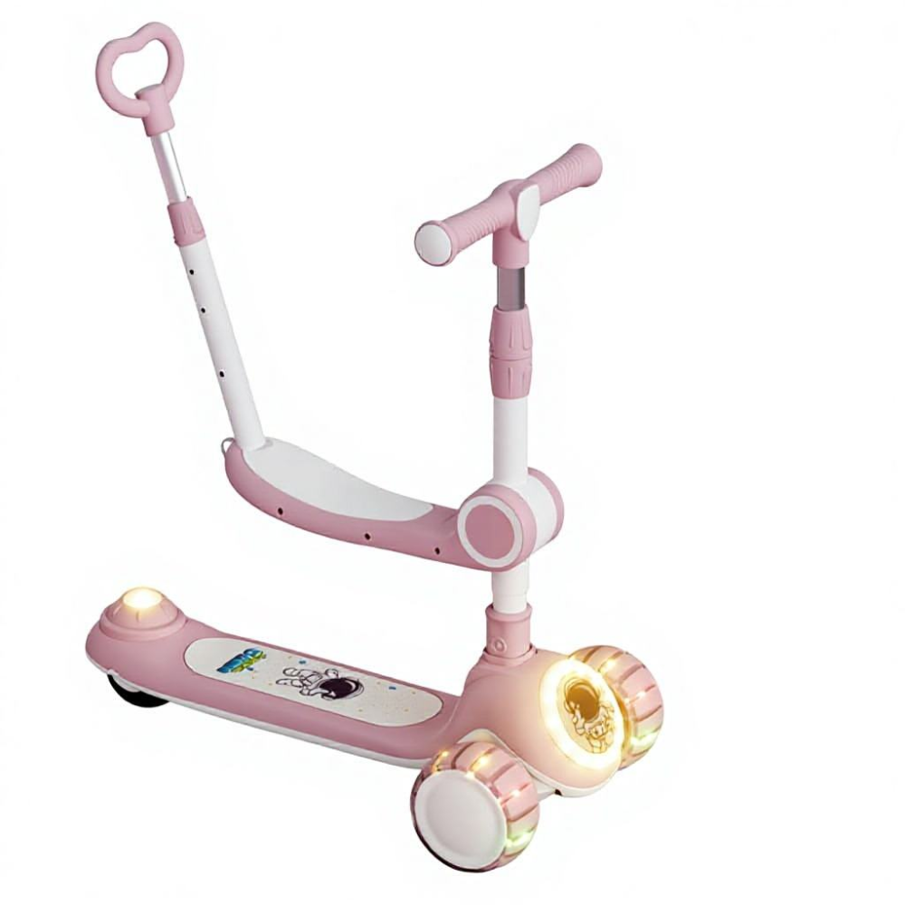 2026 Space One Model Plastic 6-14 Years Old Kids Foldable Three-in-One Tricycle for Boys & Girls