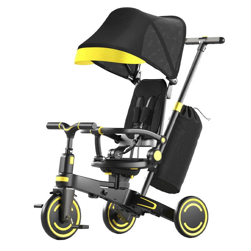 High Quality Baby Foldable Sunshade Tricycle Alloy Frame Training Wheels with Foam Wheels for 1-3 Years Old