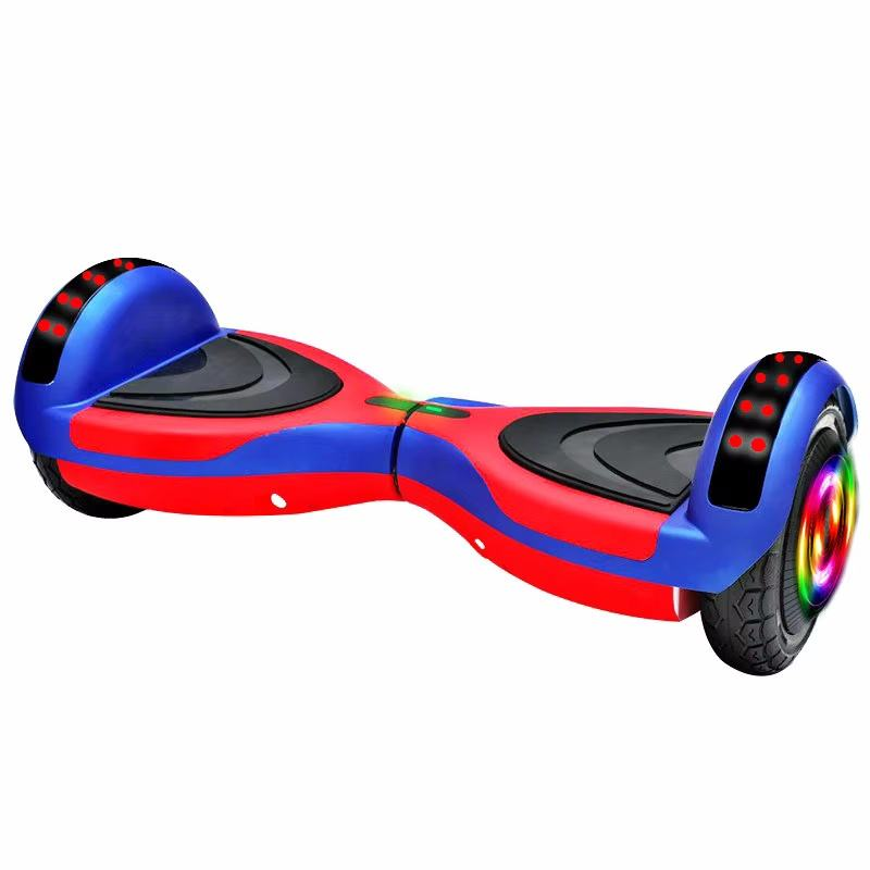 No‑Handle 8" Hoverboard Red‑Blue Shell RGB LED Lights