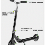ECOFLY 200 Series Foldable Steel Kick Scooter - 2 Big Wheels (White)