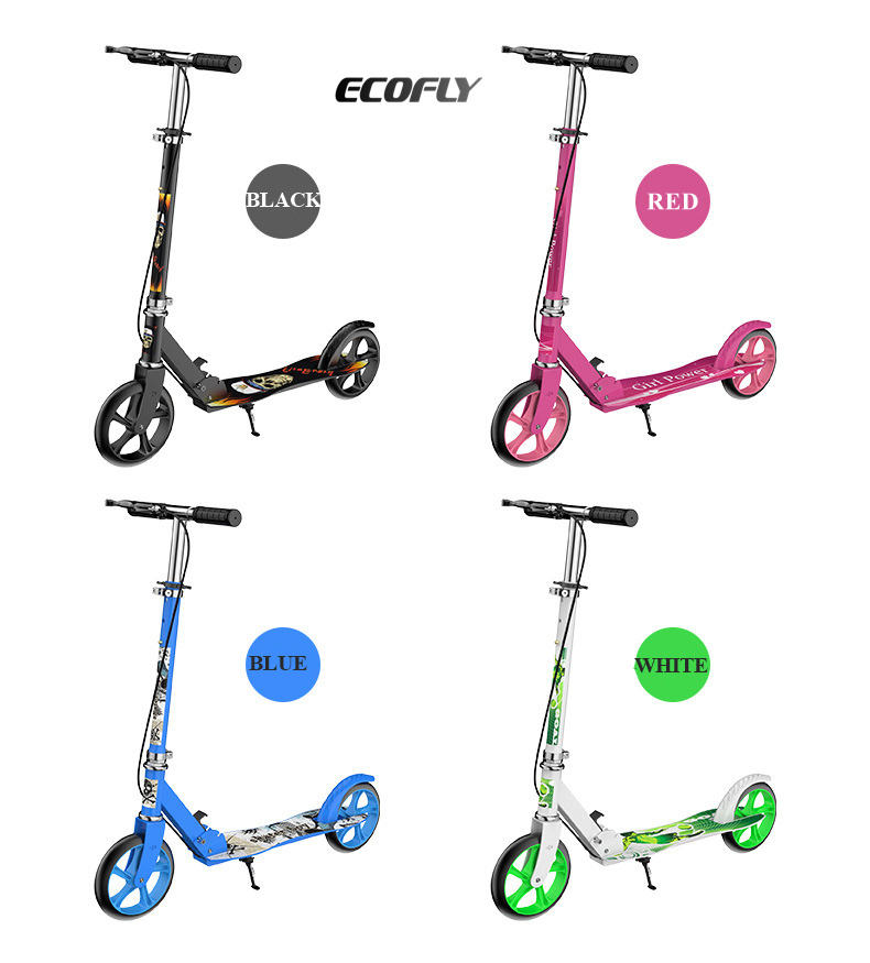 Safe Double Big Wheels Kids Foldable Steel Kick Scooter