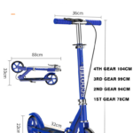 Portable Foldable Kids Iron & Steel Kick Scooter with 2 Flash Wheel 145 SERIES for Outdoor Activities