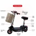 ECOFLY Portable Mini Foldable Electric Scooter - Lightweight Smart E-Scooter for Women