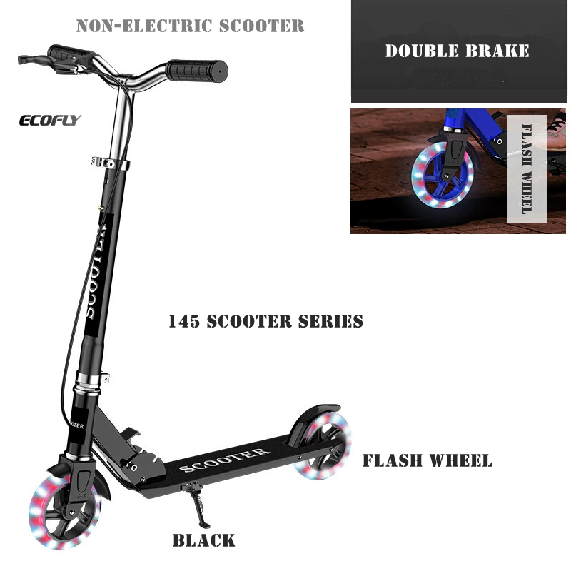 Safe Double Big Wheels Kids Foldable Steel Kick Scooter
