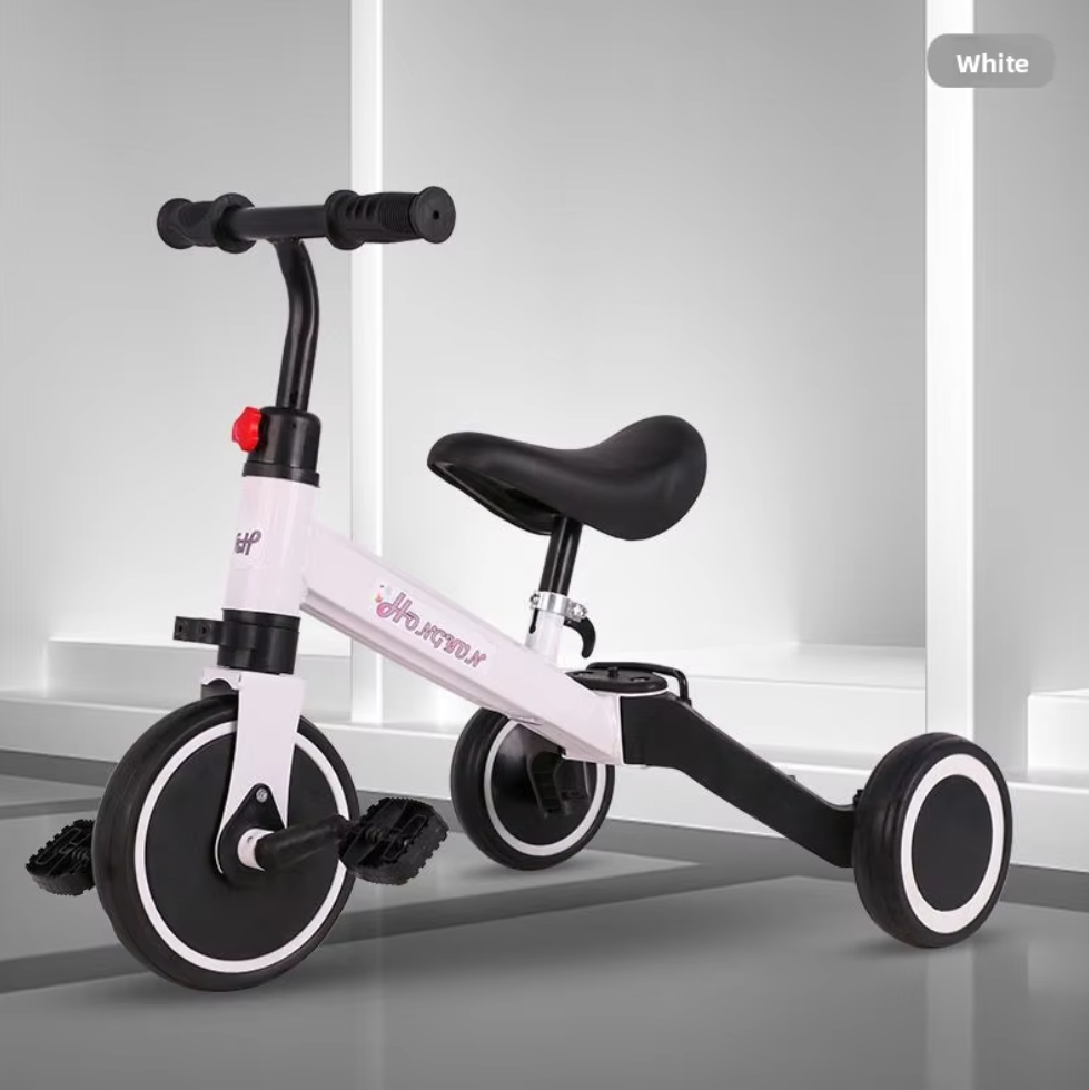 ECOFLY Foldable Metal Kids Tricycle & Balance Bike - Multifunctional Anti-Rollover Baby Car