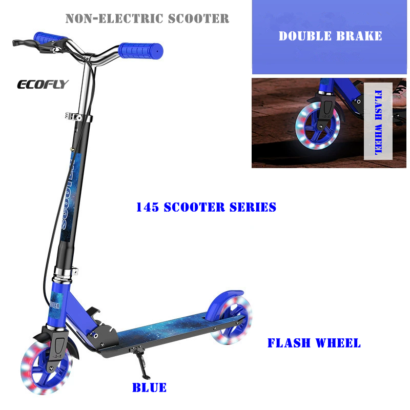 Safe Double Big Wheels Kids Foldable Steel Kick Scooter