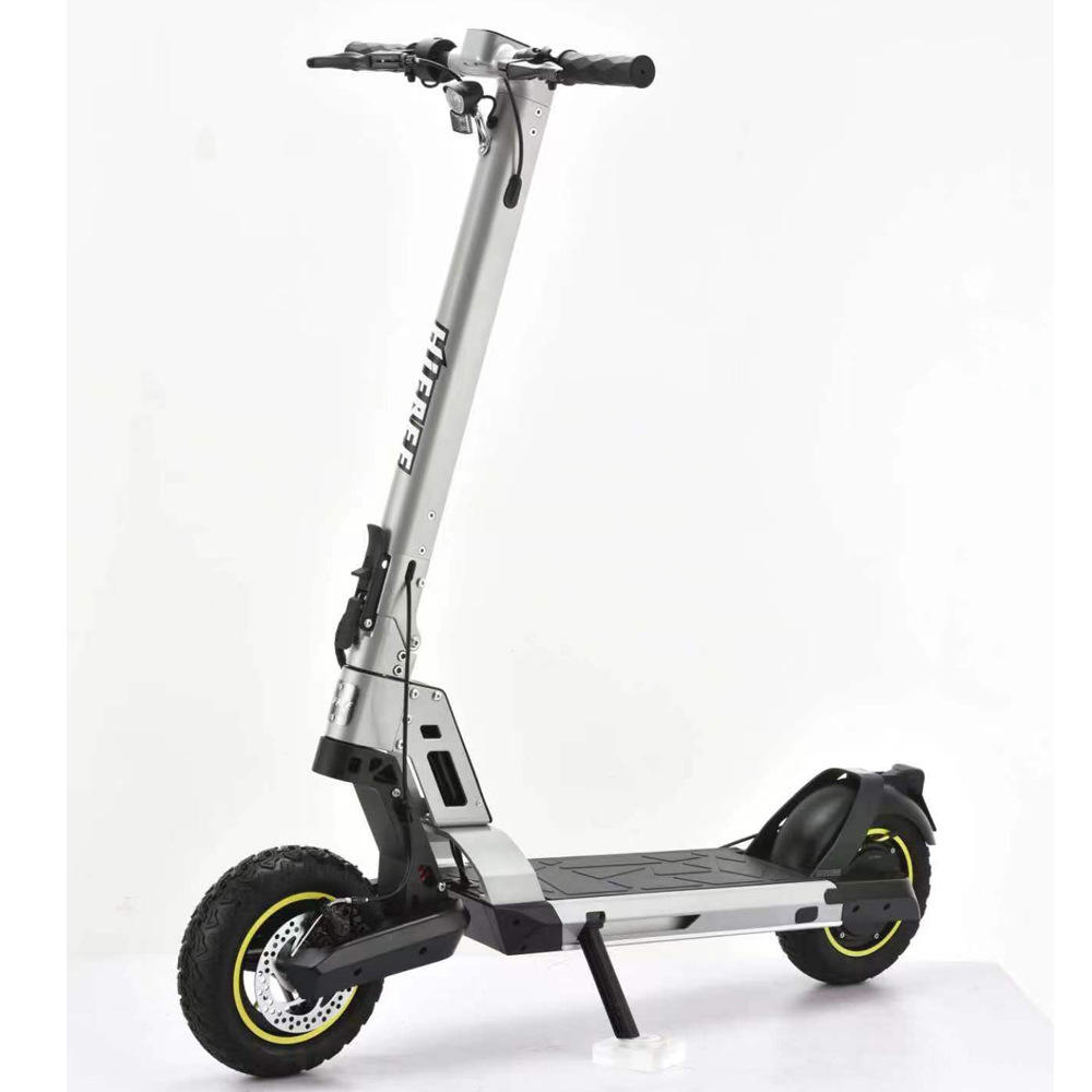 Foldable Off-Road Electric Scooter for Adults, Front and Rear Shock Absorption with Front Suspension System
