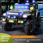 Yellow Kids Remote Controlled Electric Off-Road Four-Wheel Vehicle Dual Drive Toy Car 50kg Load for 1-6 Years Children