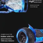 8.5inch ECOFLY Aluminum Alloy Self Balancing 3D LED Light Electric Hover Board for Kids