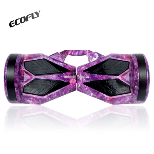 ECOFLY Purple Galaxy Hoverboard Portable Handle Self‑Balancing Scooter