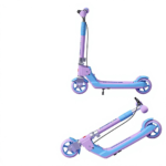 Student Ride-Along Two-Wheel Scooter, Plastic Foldable Model for Boys Girls Ages 6-15