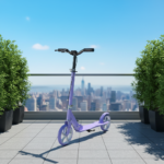 Foldable Shockproof Children Scooter Steel Frame PU Roller Wheel 2-Wheel Urban Campus Play for 8-12 Years Old