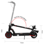 2026 8-Inch Aluminum Alloy Bull Wheel Foldable Adult Electric Scooter with Shock-Absorbing Feature for Short-Distance Commute