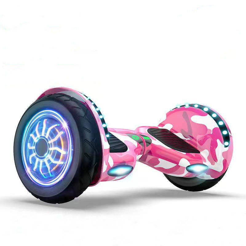 Pink Camo Hoverboard LED Light‑Up Wheels Self‑Balancing