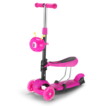 Children Kick & Mobility Scooter, Mihao Push-and-Ride Tricycle Height-Adjustable Iron Frame Lights Supply