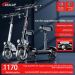 2026 Xiluo Adult Folding Electric Scooter 10 Inch Aluminum Alloy Lithium Battery Commuter More 35km Range 18km/h Speed 200kg