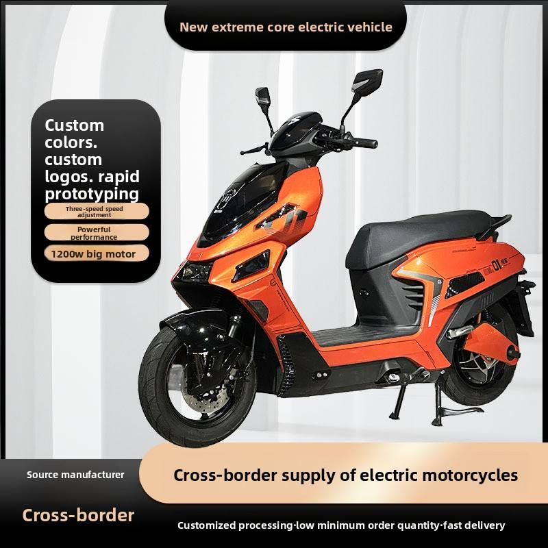 64V Battery Powered Electric Motorcycle Adult High-speed Scooter with 2000W Power and 70km/h Max Speed Cross-border Item