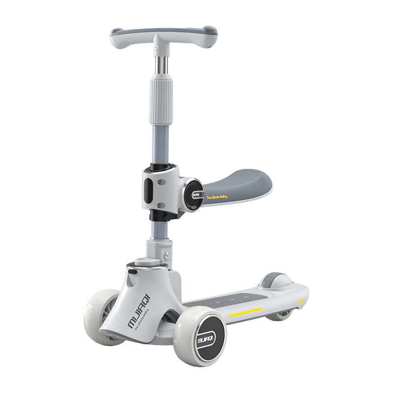 Trend 2026 Wholesale New Plastic Scooter Tricycle Model 008 Hebei Made Three-in-One Folding Scooter Seat Included Can Sit Slide