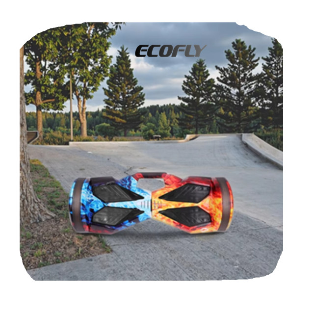 ECOFLY Kids Hoverboard Fire‑Ice Design Portable Carry Handle