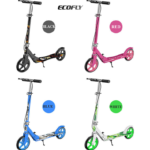 Red Portable Foldable Steel Kick Scooter for Kids 200 VERSION with 2 Big Wheels Height