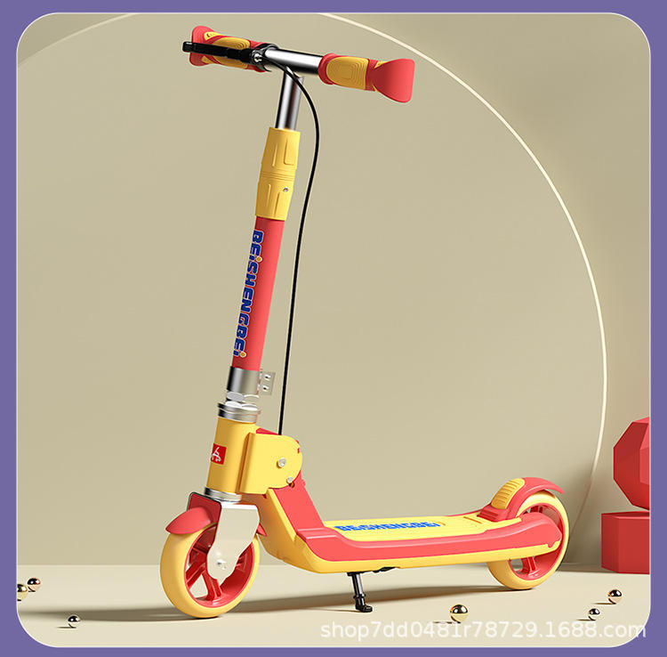 Children Two-Wheel Plastic Scooter Foldable for Older Students Boys & Girls 6 to 15 Years Old Model LX-119