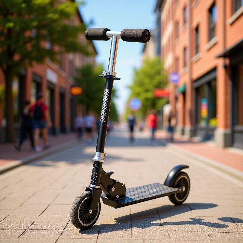 Foldable Iron Commuter Scooter, Factory-New Casual Style for Children School & Outdoor Use