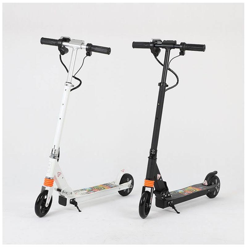 Kids Two-Wheel Electric Scooter, New Folding Design with LED Light Up Wheels for Children