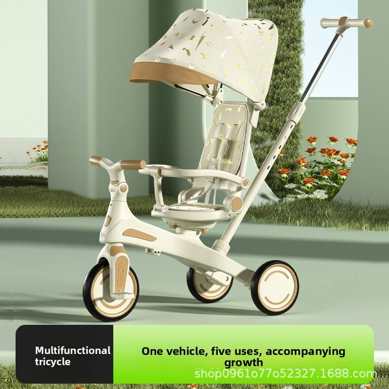 Toddler Gift 1-3 Years Old Children's Three-Wheeled Metal Balance Car Four-in-One Growth Pedal Scooter