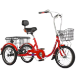 Lightweight Compact Folding Adult Tricycle for Seniors Middle Aged People With Open Storage Basket Leisure Commute Mobility Bike