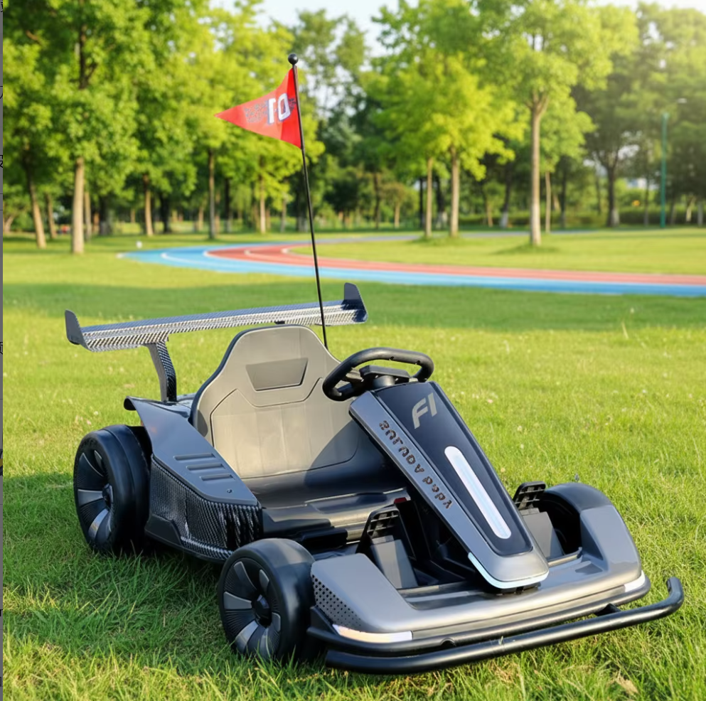 Dual-Drive Remote Control Electric Go-Kart with Drift Function for Kids and Adults