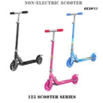 Blue 125 Series Foldable Steel Kids Kick Scooter 2 Big Wheels