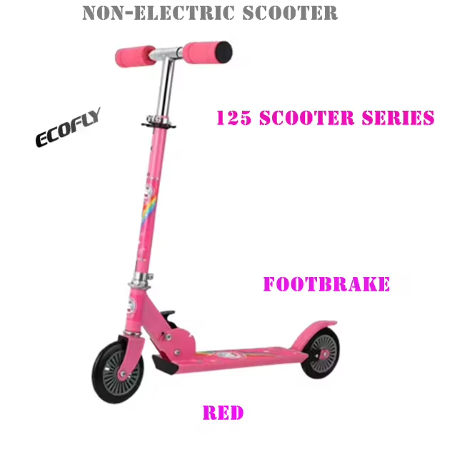 125 Series Foldable Steel Kids Kick Scooter 2 Big Wheels