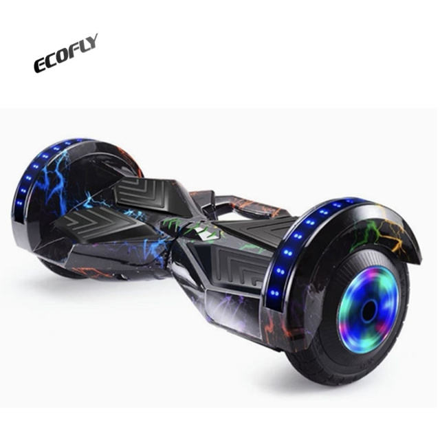 ECOFLY 10‑Inch Lightning Hoverboard LED Light‑Up Wheels