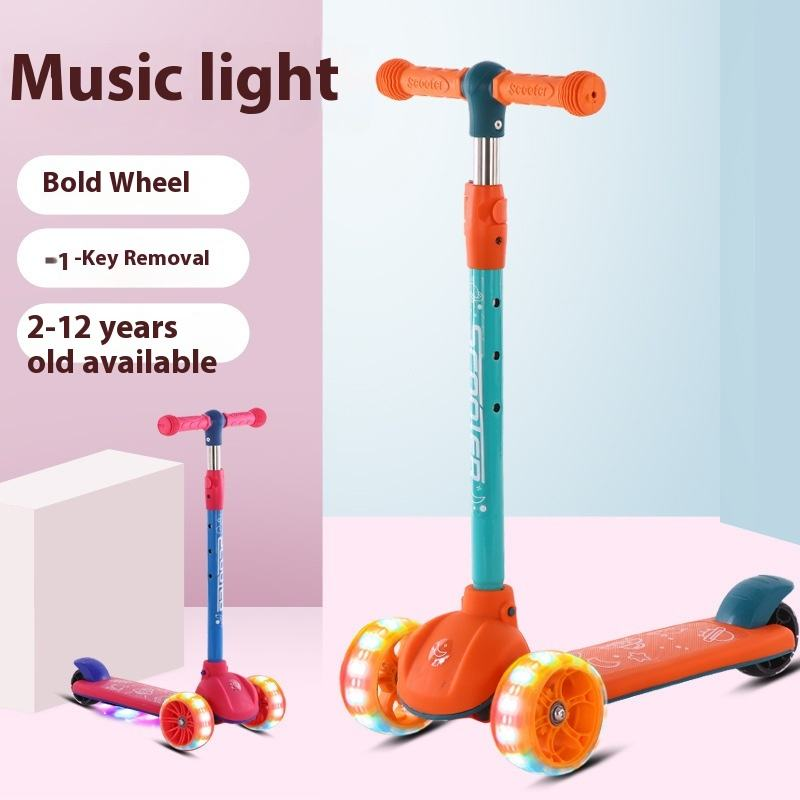 Factory Wholesale Foldable Plastic Pedal Scooter with Flash Effect Mi Gao Car Style Kid Gift for 1-6 Years Old