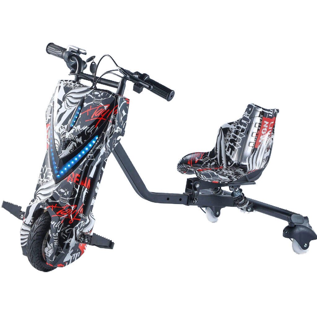 360 Degree Rotating Pirate Style 36V180W Electric Scooter for Children 6.5-Inch Anti-Roll Design Three-Wheel Three-Wheel Scooter
