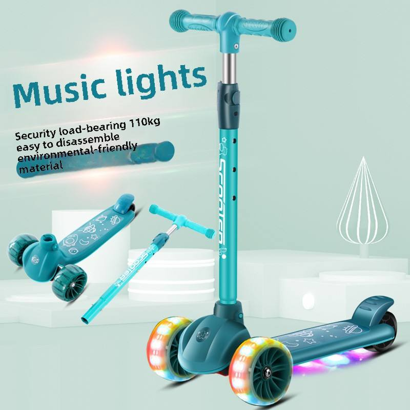 Mi Gao Car Styling Kids Scooter Plastic Foldable Flashing Pedal Design Children Gift Scooter Ages 1-6